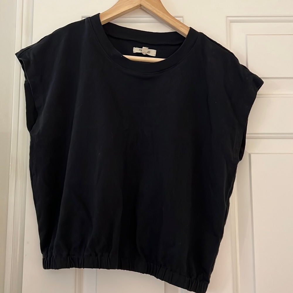 Madewell Muscle Banded Tee, black, size M